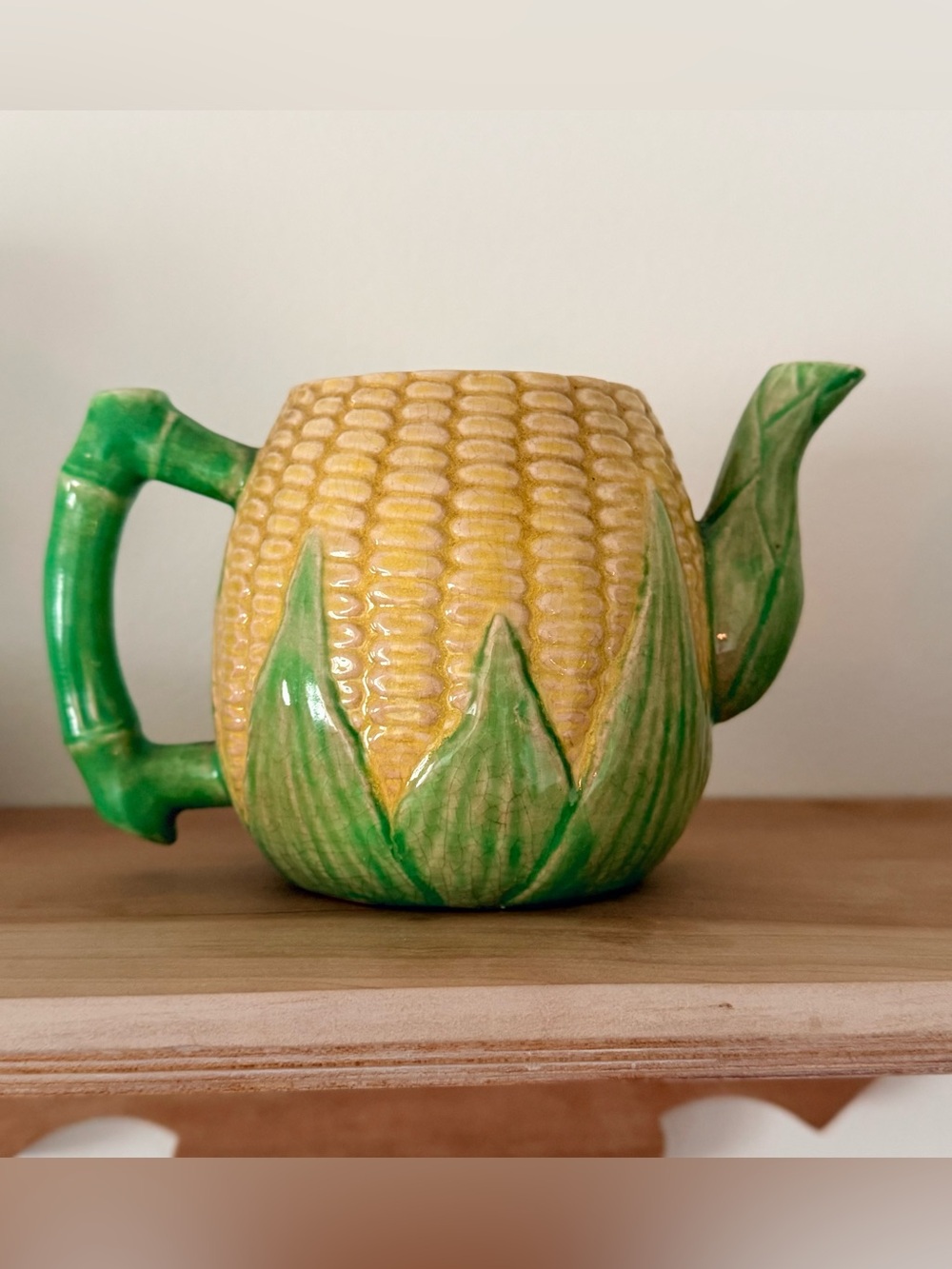 Vintage Mid Century Corn on the Cob Teapot-made in Japan